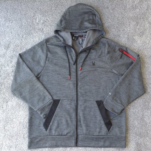 ⭐SPYDER ACTIVE HOODED JACKET in Gray, size XXL⭐ - Picture 1 of 5
